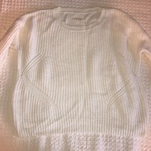 White knitted sweater